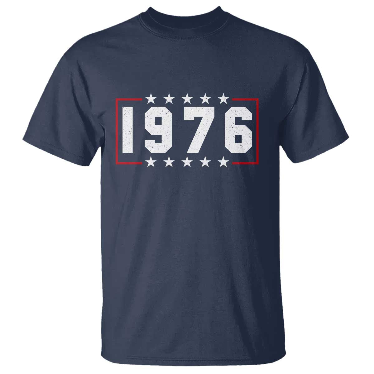 50th Birthday T Shirt Vintage 1976 50 Years Old Birthday Stars And Stripes TS11 Navy Print Your Wear