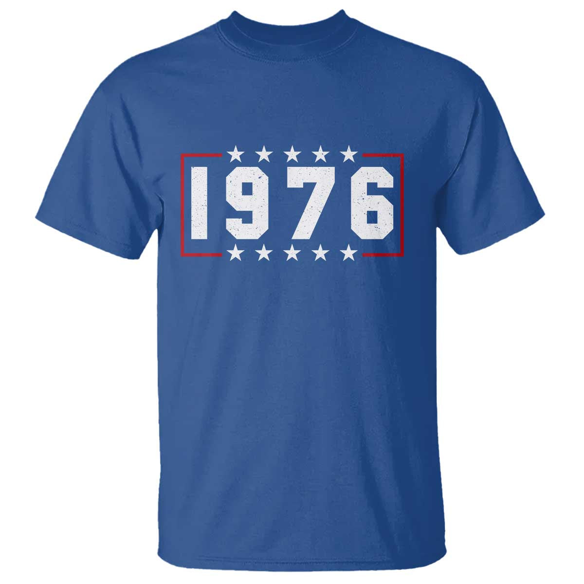 50th Birthday T Shirt Vintage 1976 50 Years Old Birthday Stars And Stripes TS11 Royal Blue Print Your Wear