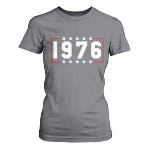 50th Birthday T Shirt For Women Vintage 1976 50 Years Old Birthday Stars And Stripes TS11 Charcoal Print Your Wear