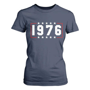 50th Birthday T Shirt For Women Vintage 1976 50 Years Old Birthday Stars And Stripes TS11 Navy Print Your Wear