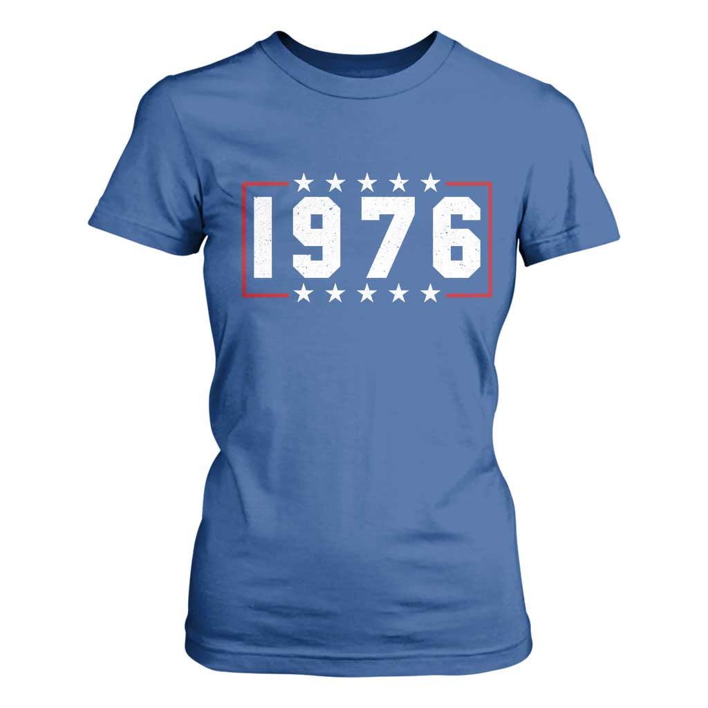 50th Birthday T Shirt For Women Vintage 1976 50 Years Old Birthday Stars And Stripes TS11 Royal Blue Print Your Wear