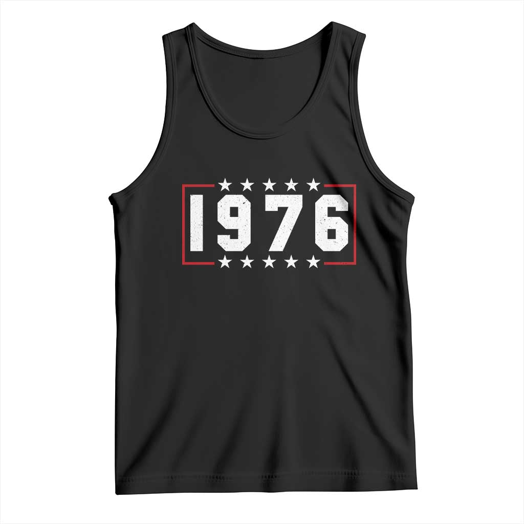 50th Birthday Tank Top Vintage 1976 50 Years Old Birthday Stars And Stripes TS11 Black Print Your Wear