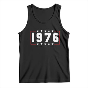 50th Birthday Tank Top Vintage 1976 50 Years Old Birthday Stars And Stripes TS11 Black Print Your Wear