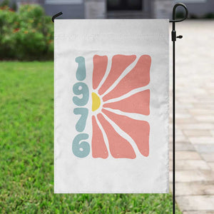50th Birthday Garden Flag Vintage 1976 Boho Flowers 50 Years Old Birthday