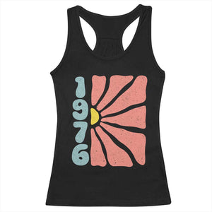 50th Birthday Racerback Tank Top Vintage 1976 Boho Flowers 50 Years Old Birthday
