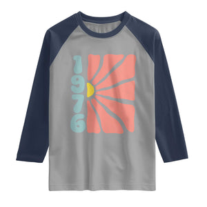 50th Birthday Raglan Shirt Vintage 1976 Boho Flowers 50 Years Old Birthday