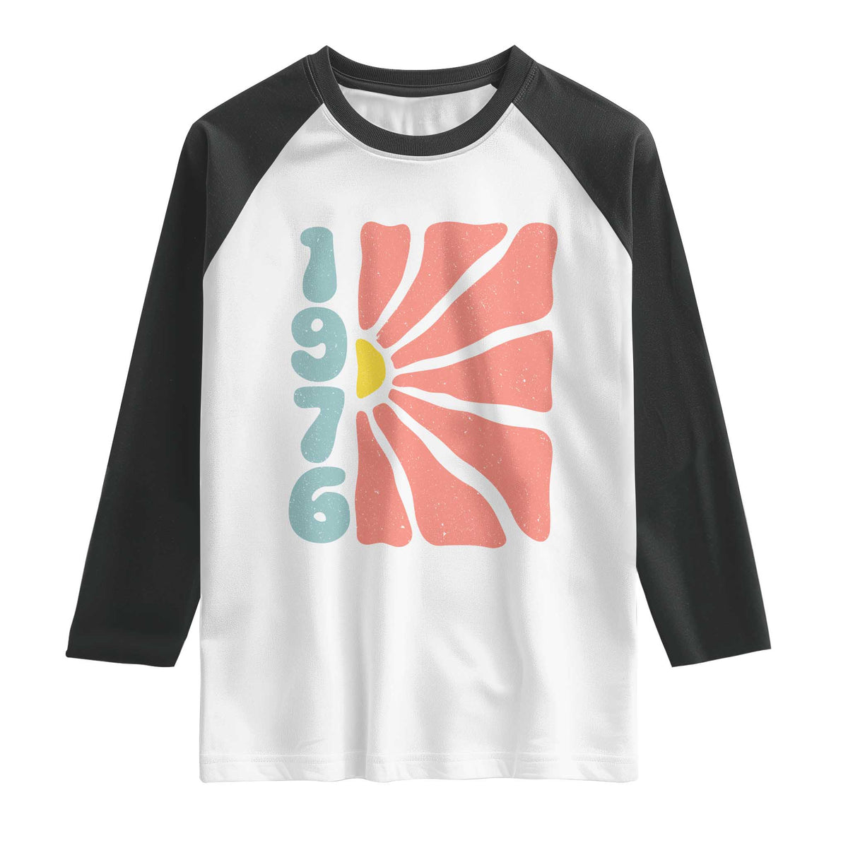 50th Birthday Raglan Shirt Vintage 1976 Boho Flowers 50 Years Old Birthday