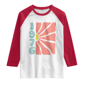 50th Birthday Raglan Shirt Vintage 1976 Boho Flowers 50 Years Old Birthday