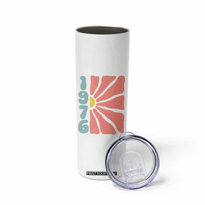 50th Birthday Skinny Tumbler Vintage 1976 Boho Flowers 50 Years Old Birthday TS11 Print Your Wear