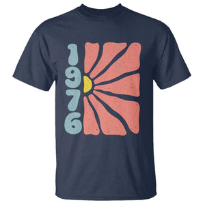 50th Birthday T Shirt Vintage 1976 Boho Flowers 50 Years Old Birthday