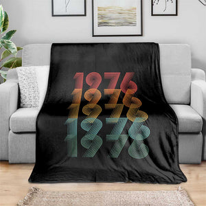 50th Birthday Throw Blanket Vintage 1976 Retro 50 Years Old Birthday TS11 Print Your Wear