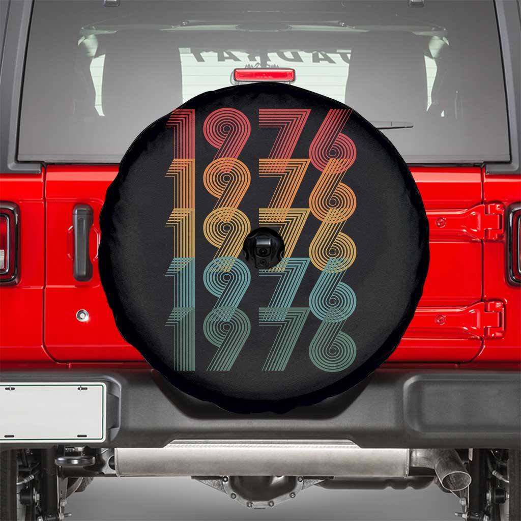 50th Birthday Spare Tire Cover Vintage 1976 Retro 50 Years Old Birthday TS11 Black Print Your Wear