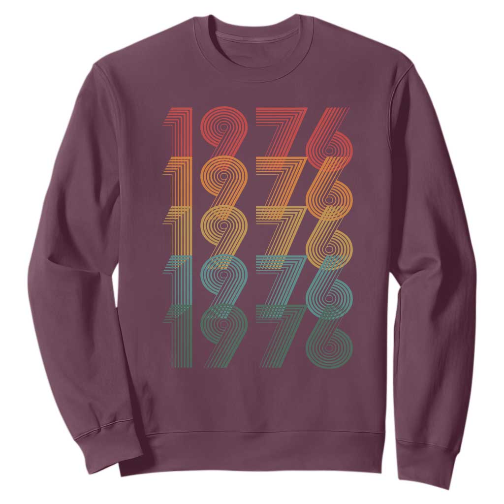50th Birthday Sweatshirt Vintage 1976 Retro 50 Years Old Birthday