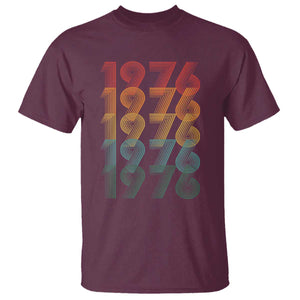 50th Birthday T Shirt Vintage 1976 Retro 50 Years Old Birthday