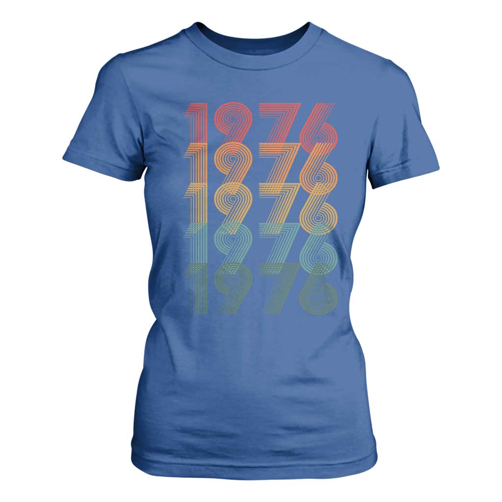50th Birthday T Shirt For Women Vintage 1976 Retro 50 Years Old Birthday