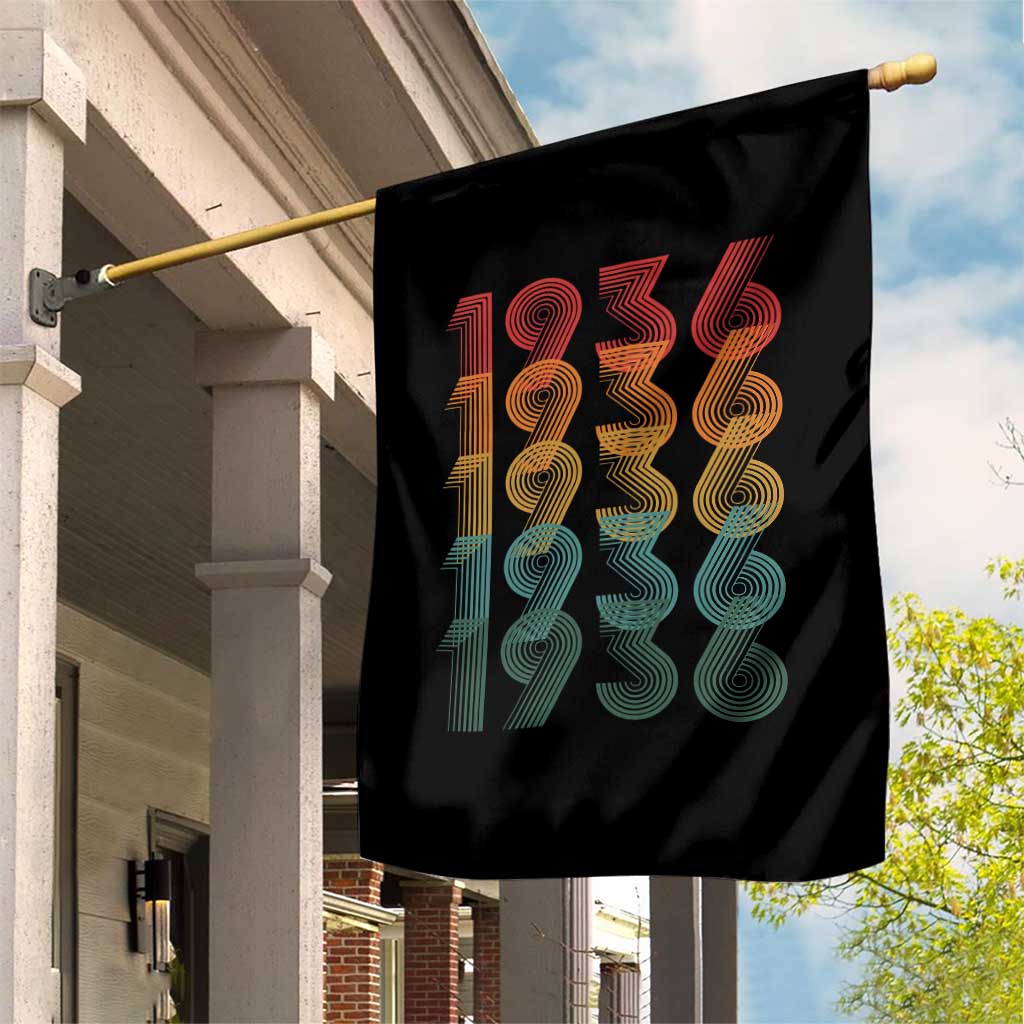 90th Birthday Garden Flag Vintage 1936 Retro 90 Years Old Birthday TS11 Print Your Wear