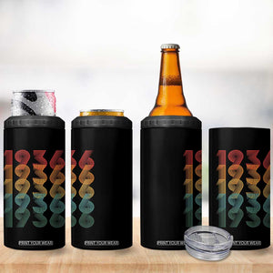 90th Birthday 4 in 1 Can Cooler Tumbler Vintage 1936 Retro 90 Years Old Birthday TS11 Print Your Wear