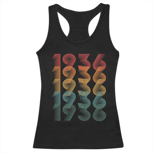 90th Birthday Racerback Tank Top Vintage 1936 Retro 90 Years Old Birthday