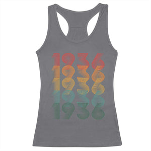 90th Birthday Racerback Tank Top Vintage 1936 Retro 90 Years Old Birthday