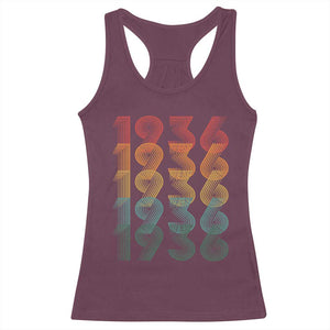 90th Birthday Racerback Tank Top Vintage 1936 Retro 90 Years Old Birthday