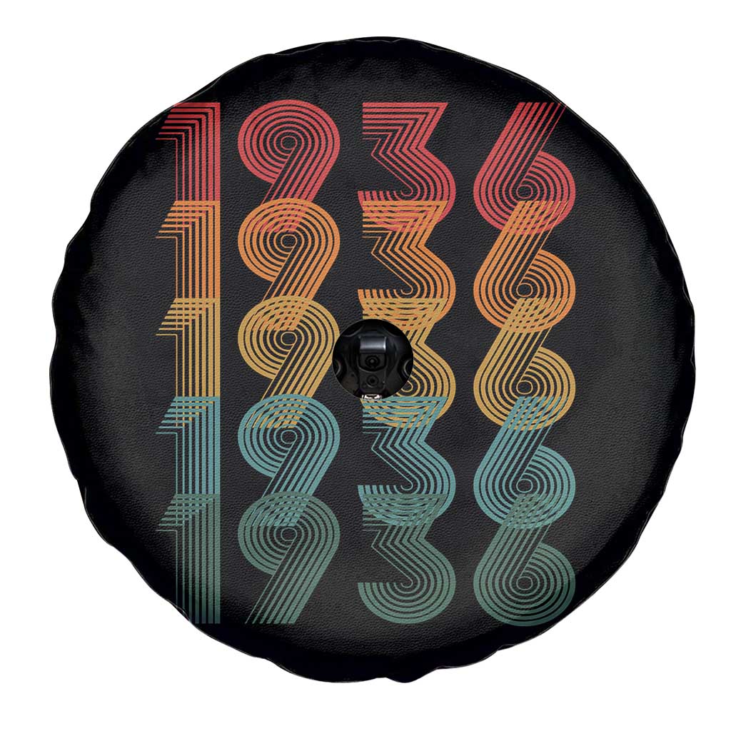 90th Birthday Spare Tire Cover Vintage 1936 Retro 90 Years Old Birthday TS11 Print Your Wear