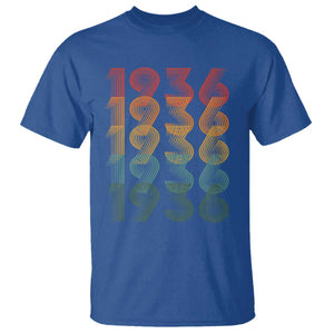 90th Birthday T Shirt Vintage 1936 Retro 90 Years Old Birthday TS11 Royal Blue Print Your Wear