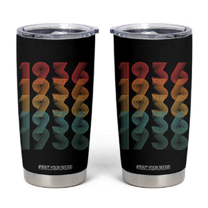 90th Birthday Tumbler Cup Vintage 1936 Retro 90 Years Old Birthday TS11 Black Print Your Wear
