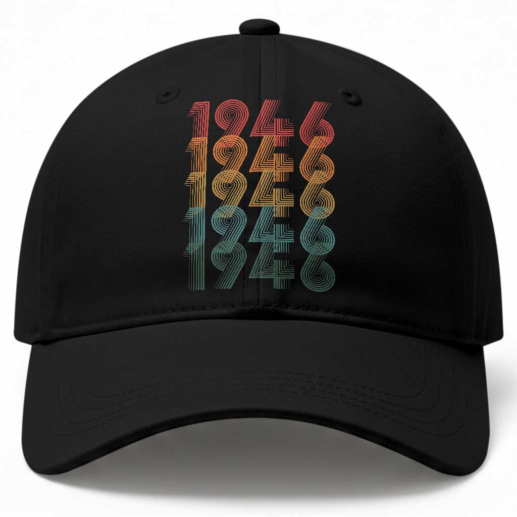 80th Birthday Baseball Cap Vintage 1946 Retro 80 Years Old Birthday