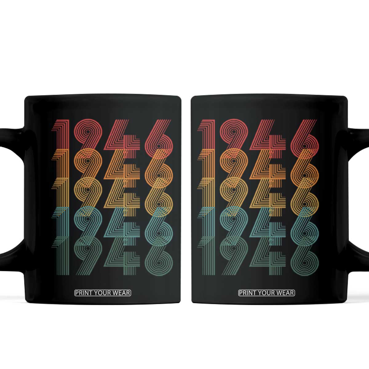 80th Birthday Coffee Mug Vintage 1946 Retro 80 Years Old Birthday
