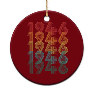 80th Birthday Ceramic Ornament Vintage 1946 Retro 80 Years Old Birthday