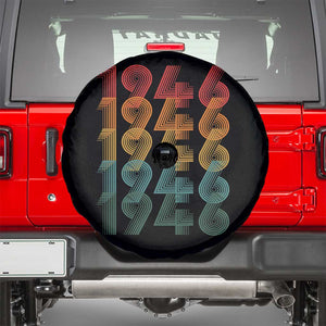 80th Birthday Spare Tire Cover Vintage 1946 Retro 80 Years Old Birthday TS11 Black Print Your Wear