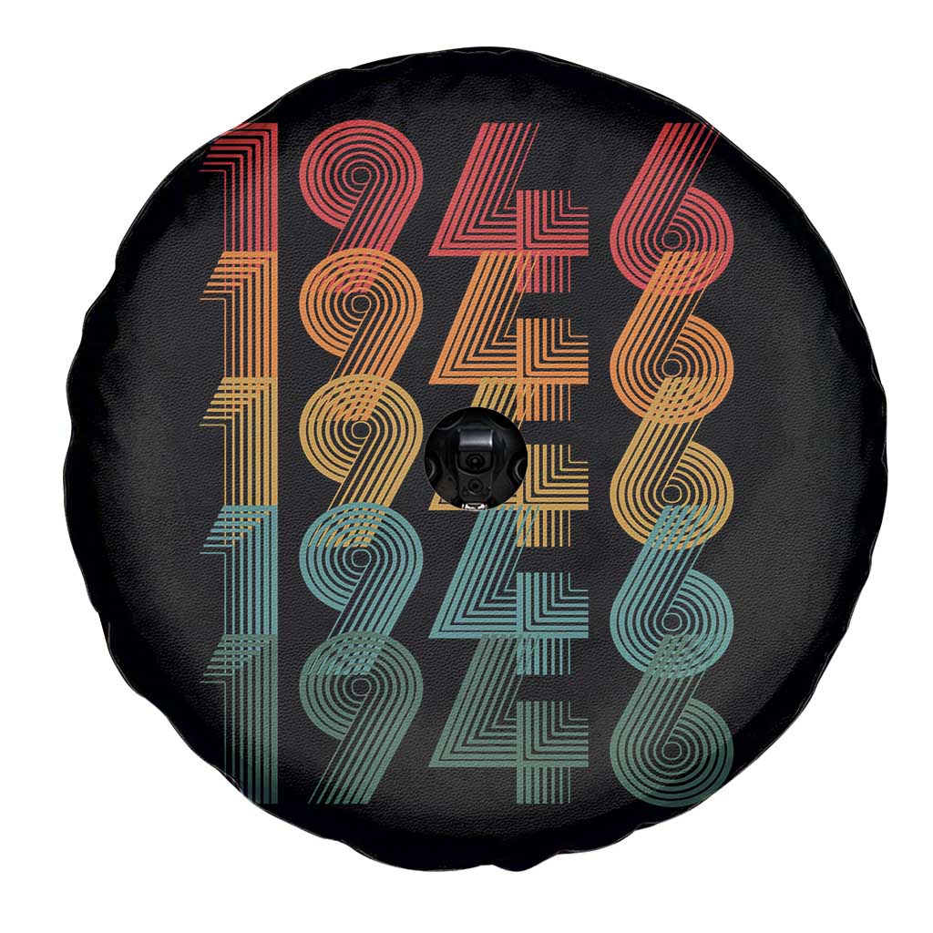 80th Birthday Spare Tire Cover Vintage 1946 Retro 80 Years Old Birthday TS11 Print Your Wear