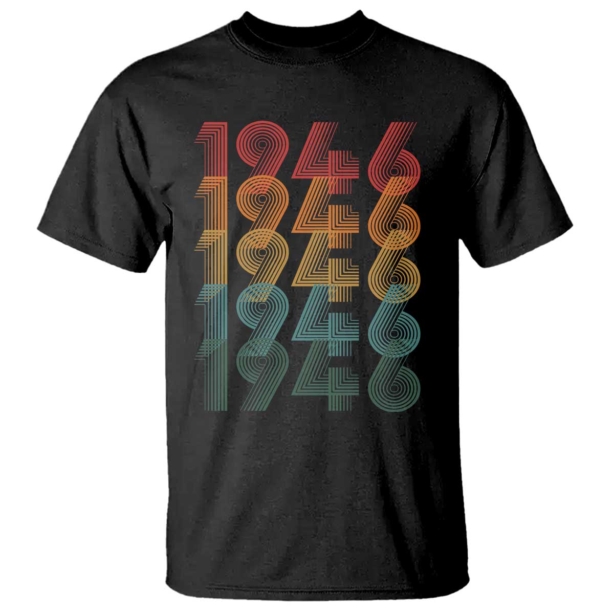 80th Birthday T Shirt Vintage 1946 Retro 80 Years Old Birthday