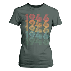80th Birthday T Shirt For Women Vintage 1946 Retro 80 Years Old Birthday