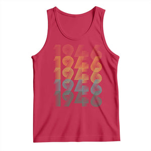 80th Birthday Tank Top Vintage 1946 Retro 80 Years Old Birthday TS11 Red Print Your Wear