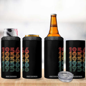 70th Birthday 4 in 1 Can Cooler Tumbler Vintage 1956 Retro 70 Years Old Birthday TS11 Print Your Wear