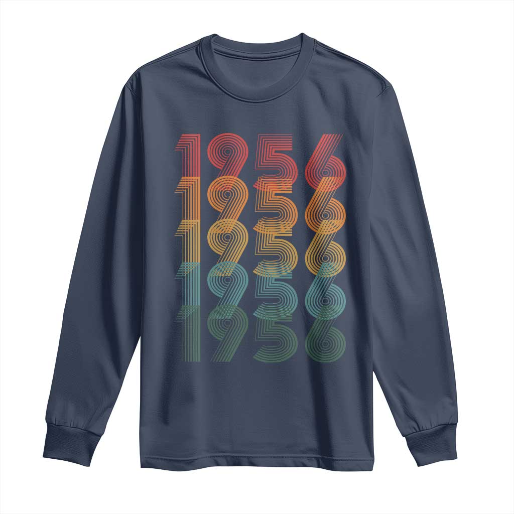 70th Birthday Long Sleeve Shirt Vintage 1956 Retro 70 Years Old Birthday