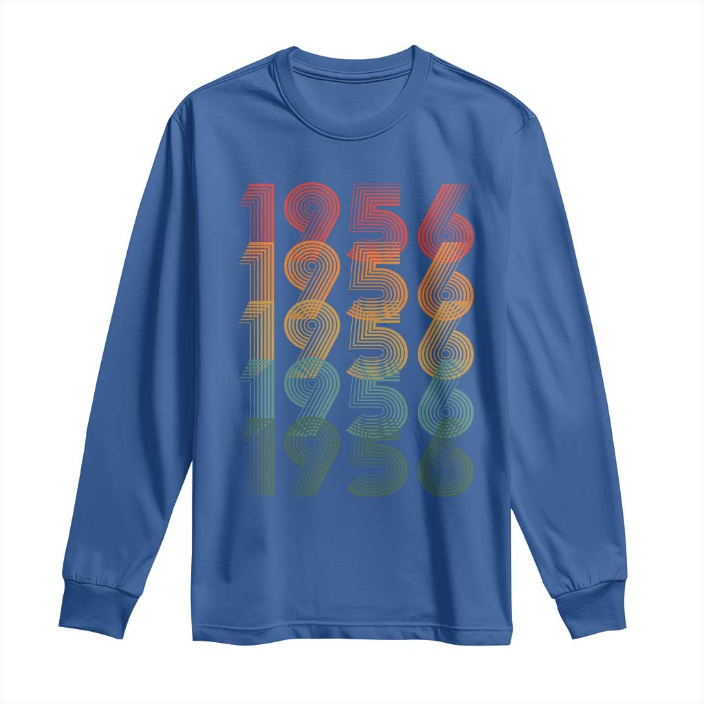 70th Birthday Long Sleeve Shirt Vintage 1956 Retro 70 Years Old Birthday