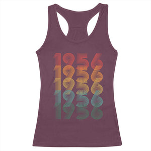 70th Birthday Racerback Tank Top Vintage 1956 Retro 70 Years Old Birthday