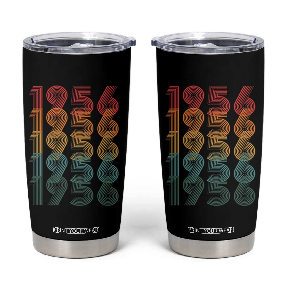 70th Birthday Tumbler Cup Vintage 1956 Retro 70 Years Old Birthday