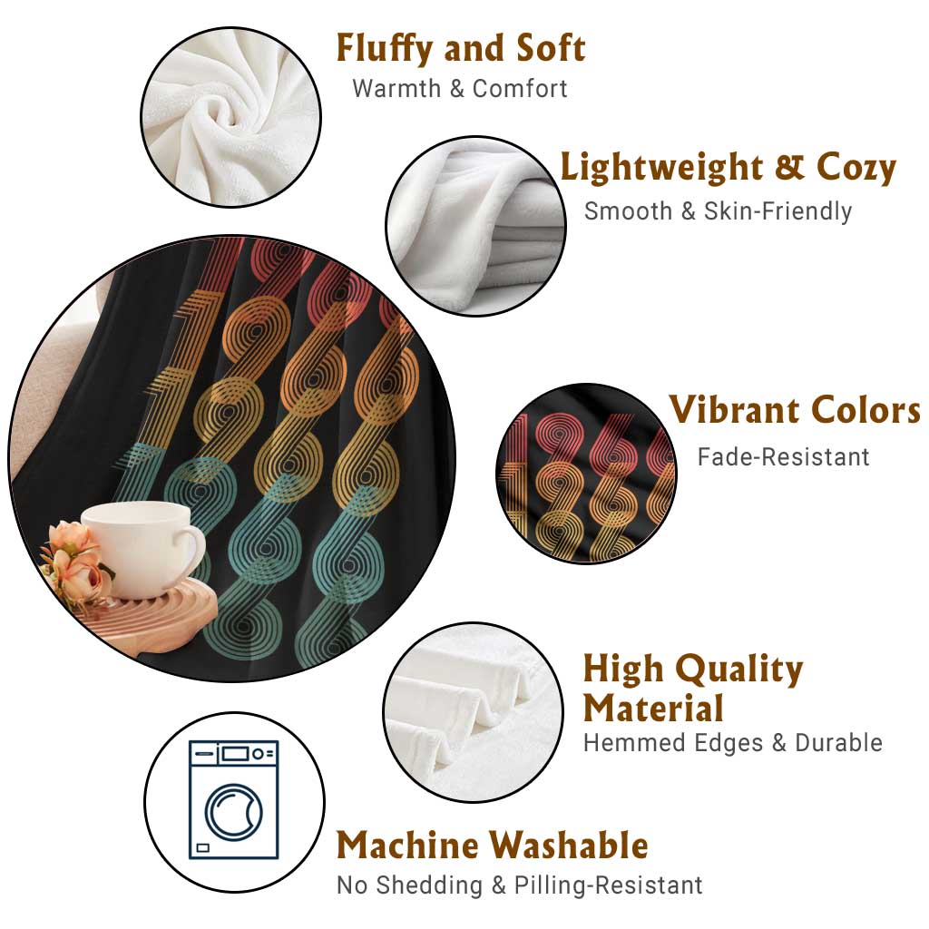 60th Birthday Throw Blanket Vintage 1966 Retro 60 Years Old Birthday TS11 Print Your Wear
