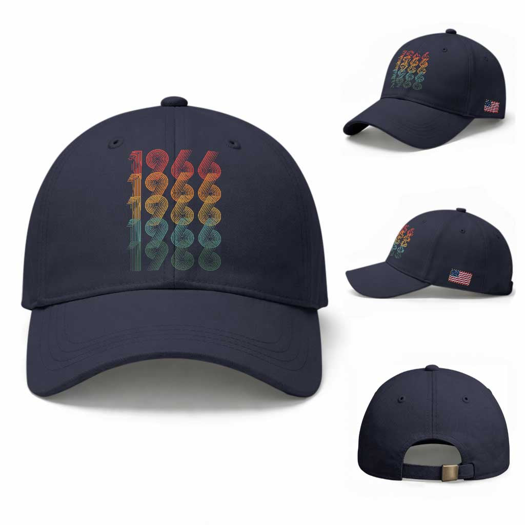 60th Birthday Baseball Cap Vintage 1966 Retro 60 Years Old Birthday