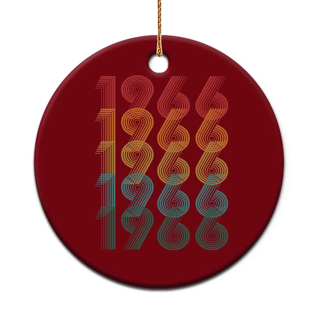 60th Birthday Ceramic Ornament Vintage 1966 Retro 60 Years Old Birthday
