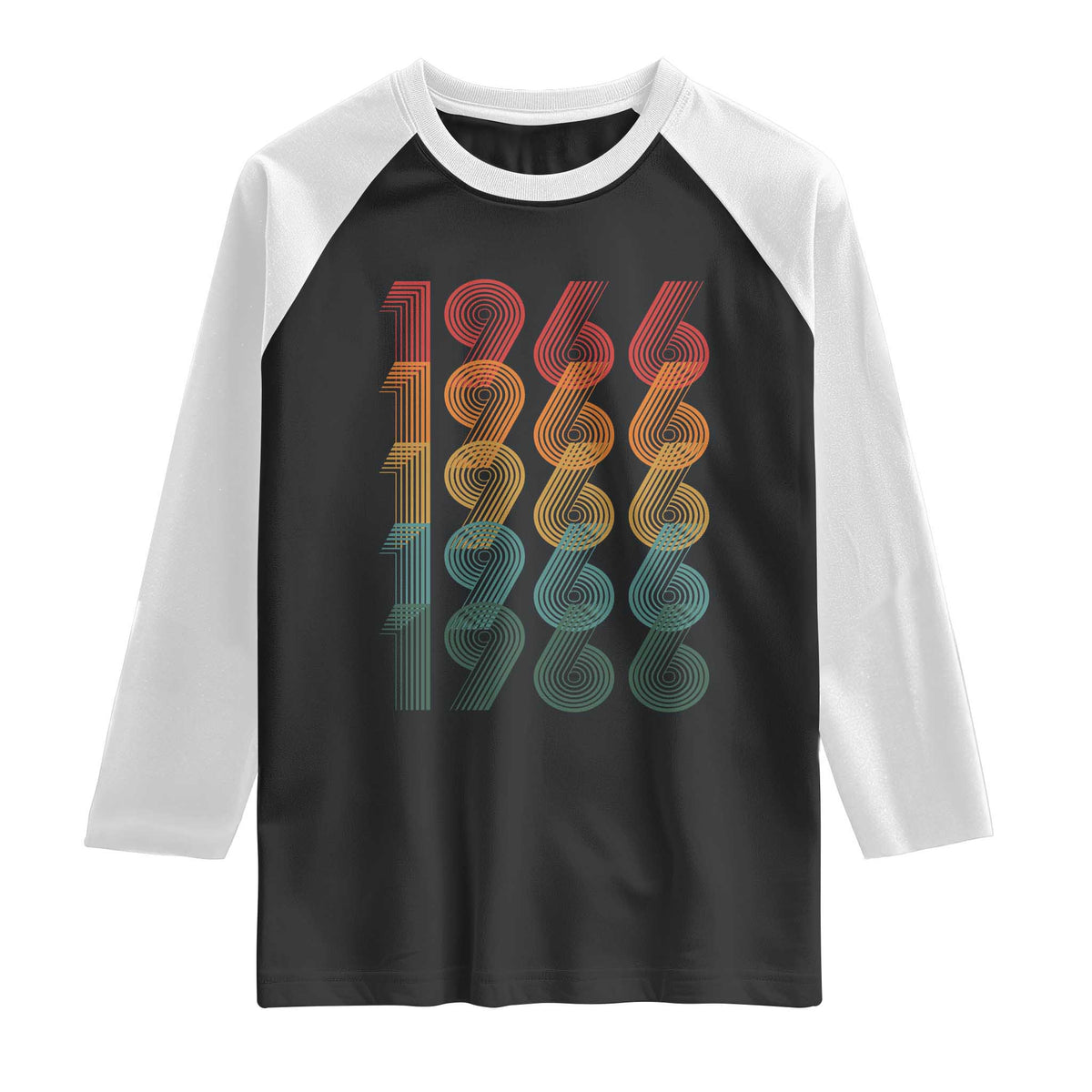 60th Birthday Raglan Shirt Vintage 1966 Retro 60 Years Old Birthday