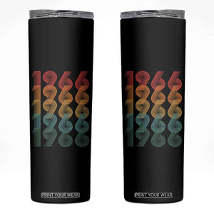 60th Birthday Skinny Tumbler Vintage 1966 Retro 60 Years Old Birthday TS11 Black Print Your Wear