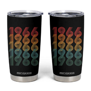 60th Birthday Tumbler Cup Vintage 1966 Retro 60 Years Old Birthday TS11 Black Print Your Wear