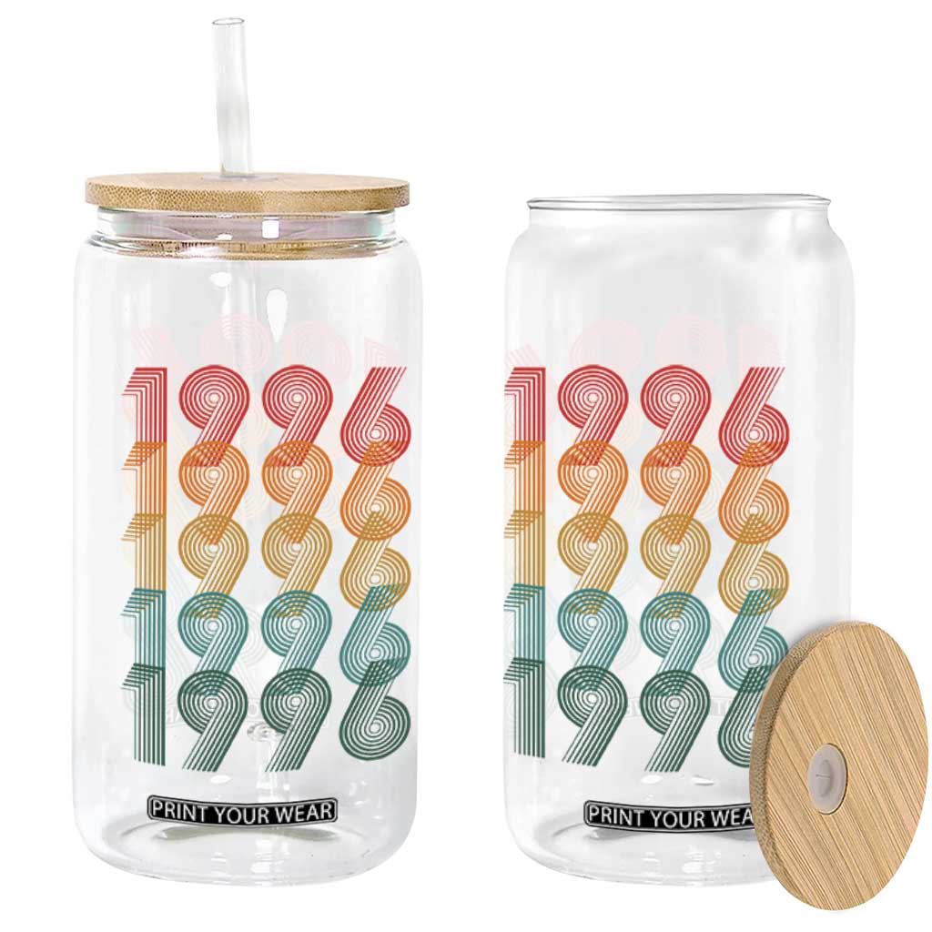 30th Birthday Glass Can Vintage 1996 Retro 30 Years Old Birthday