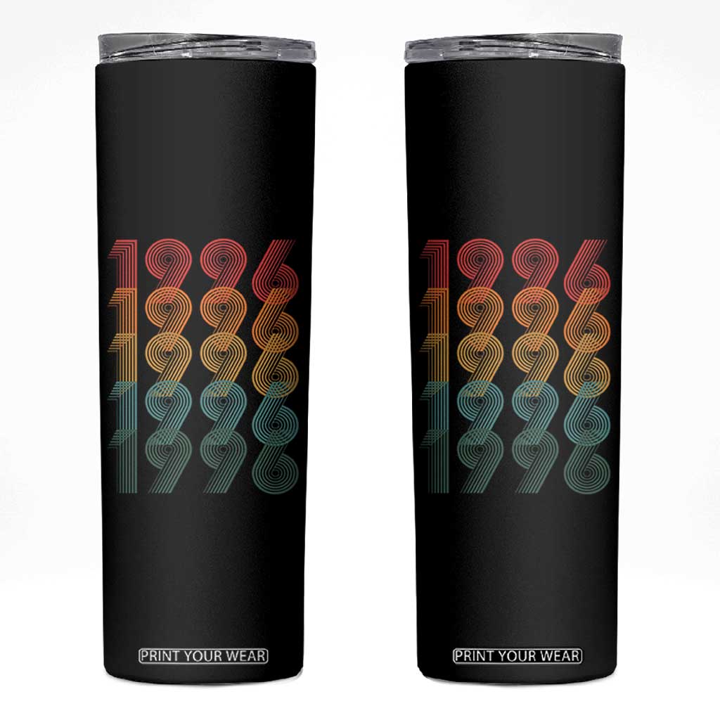 30th Birthday Skinny Tumbler Vintage 1996 Retro 30 Years Old Birthday