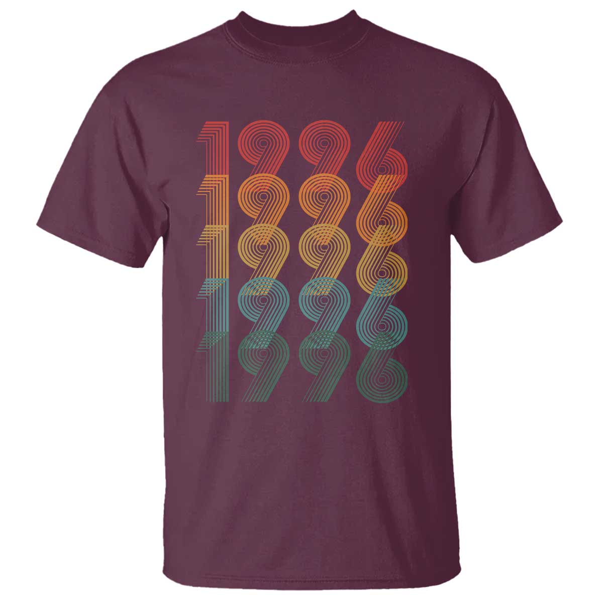 30th Birthday T Shirt Vintage 1996 Retro 30 Years Old Birthday TS11 Maroon Print Your Wear