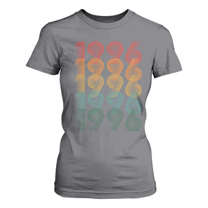 30th Birthday T Shirt For Women Vintage 1996 Retro 30 Years Old Birthday TS11 Charcoal Print Your Wear